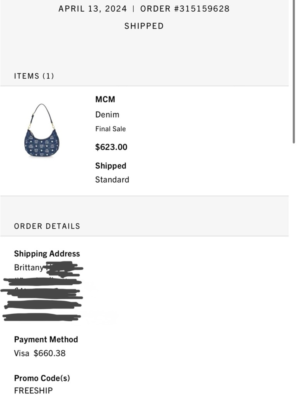MCM Denim Blue Shoulder Bag - Picture 11 of 11